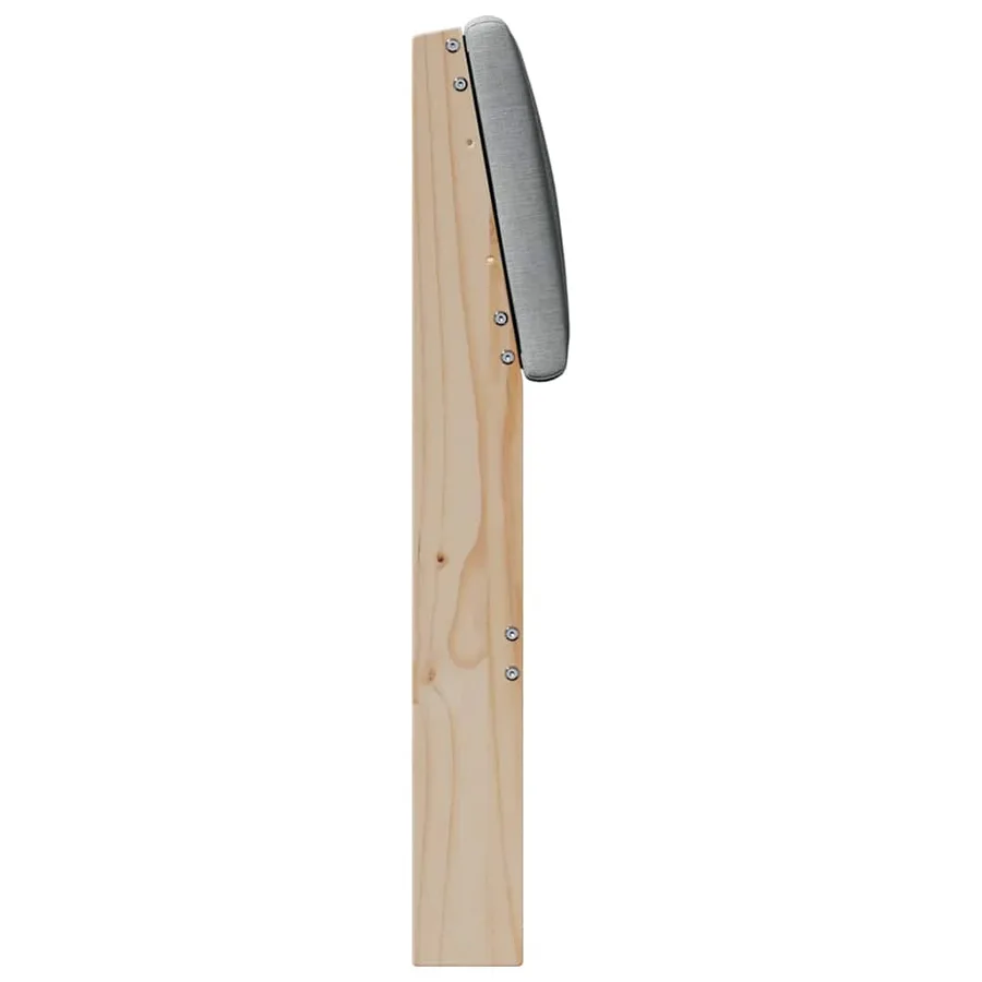 Tête de lit capitonnée Gris clair 200 cm Pin massif - 5