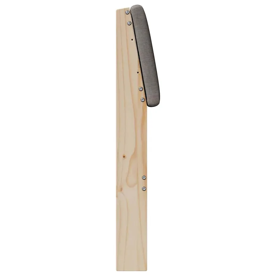 Tête de lit capitonnée Taupe 135 cm Pin massif - 5