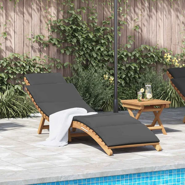 Transat de jardin Marron 198 x 55 x 58,5 cm Bois de teck massif