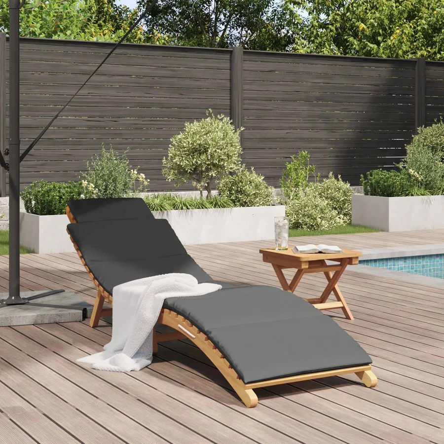 Transat de jardin Marron 198 x 55 x 58,5 cm Bois de teck massif - 3
