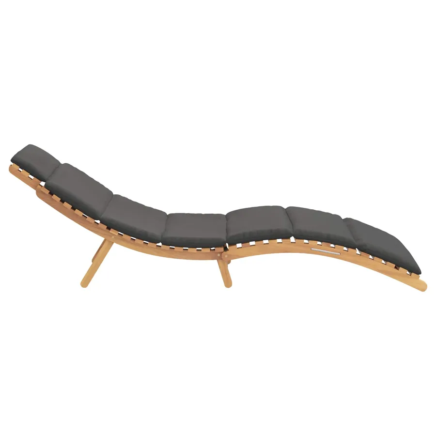 Transat de jardin Marron 198 x 55 x 58,5 cm Bois de teck massif - 5