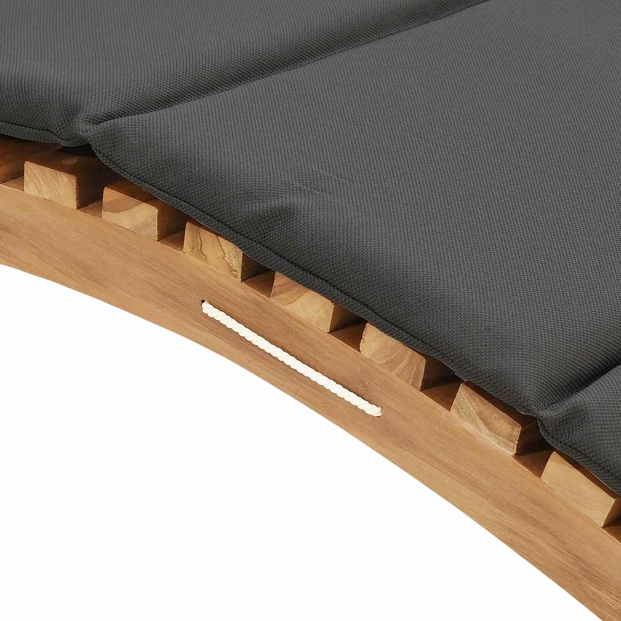 Transat de jardin Marron 198 x 55 x 58,5 cm Bois de teck massif - 9