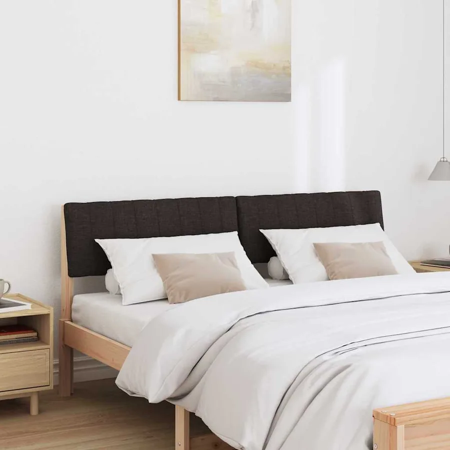 Tête de lit capitonnée Noir 160 cm Pin massif - 3