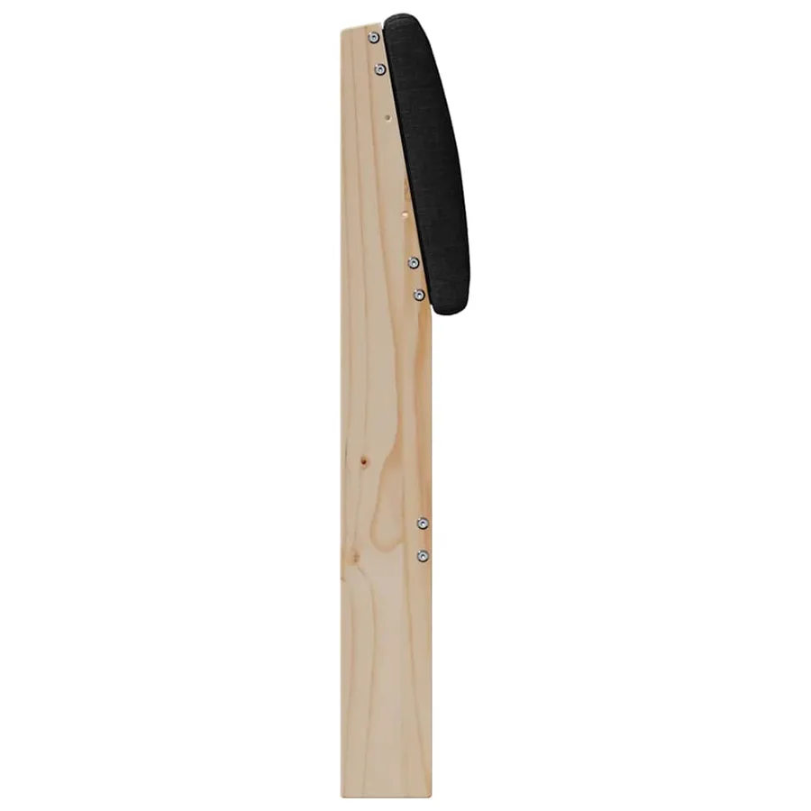 Tête de lit capitonnée Noir 160 cm Pin massif - 5