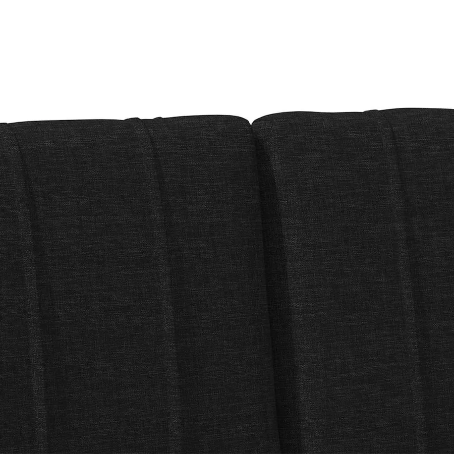 Tête de lit capitonnée Noir 160 cm Pin massif - 7