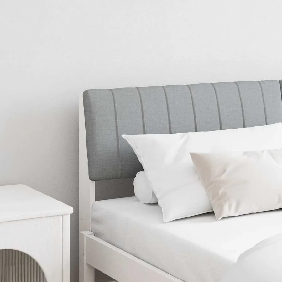 Tête de lit capitonnée Gris clair 160 cm Pin massif