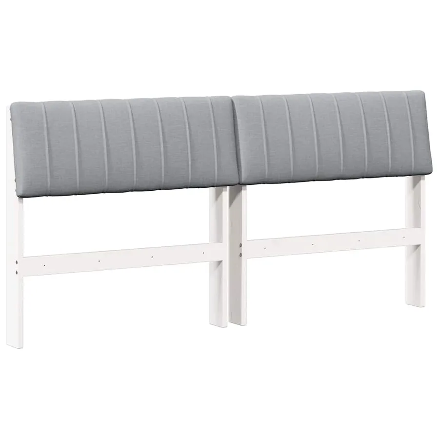 Tête de lit capitonnée Gris clair 160 cm Pin massif - 2
