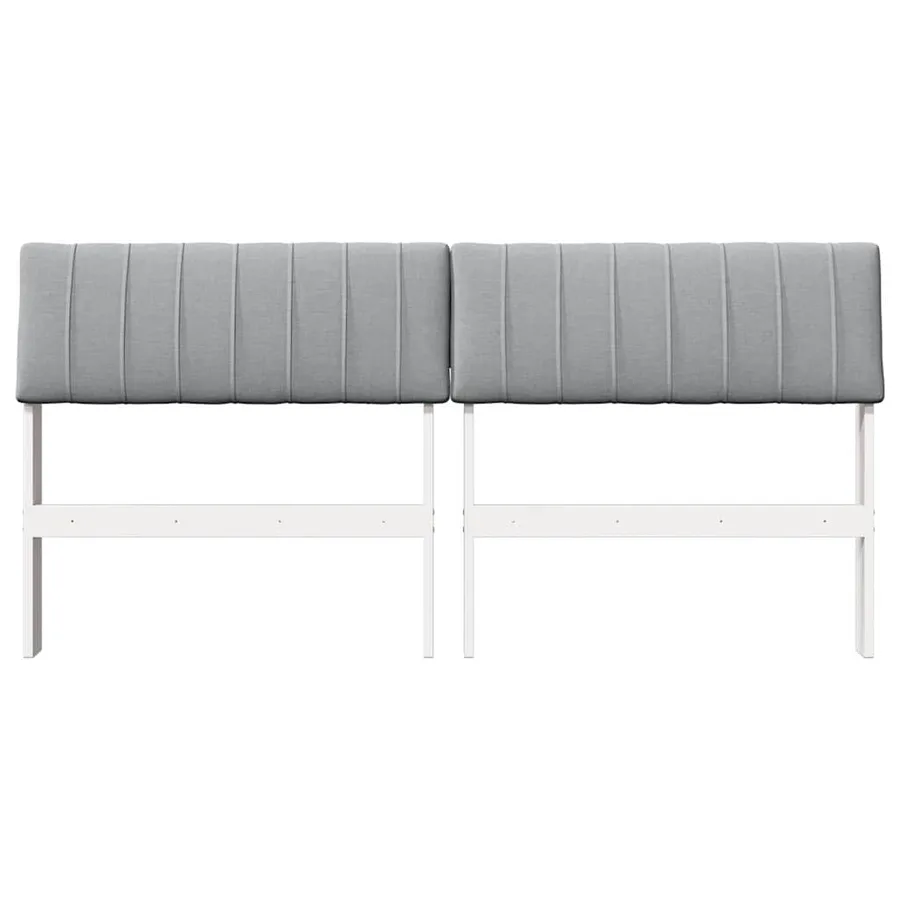 Tête de lit capitonnée Gris clair 160 cm Pin massif - 4