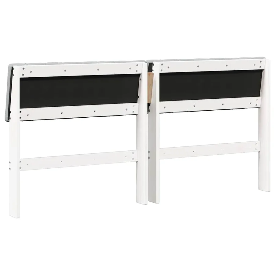 Tête de lit capitonnée Gris clair 160 cm Pin massif - 6