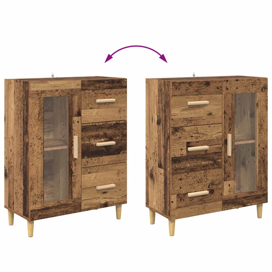 Buffet Bois Ancien 69,5 x 34 x 90 cm Bois d'ingénierie - 8