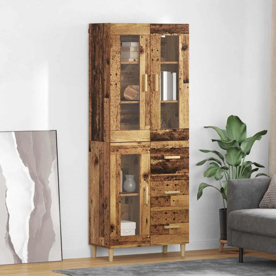 Haut Armoire Bois Ancien 69,5 x 34 x 180 cm Bois d'ingénierie