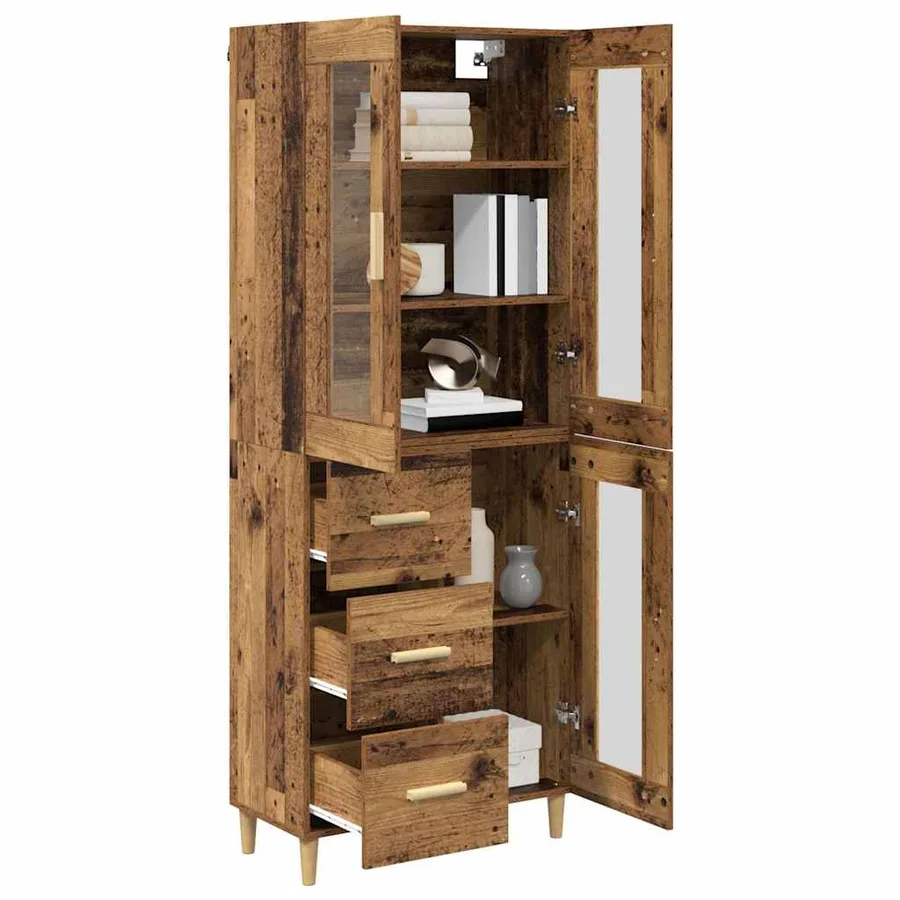 Haut Armoire Bois Ancien 69,5 x 34 x 180 cm Bois d'ingénierie - 3
