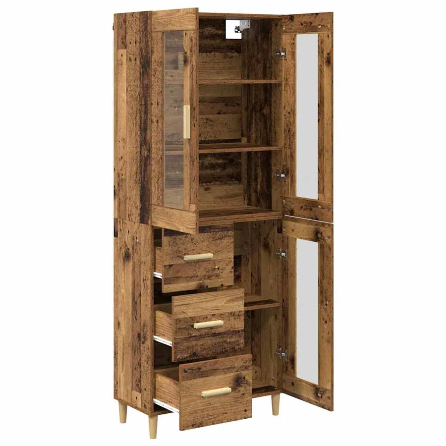 Haut Armoire Bois Ancien 69,5 x 34 x 180 cm Bois d'ingénierie - 5