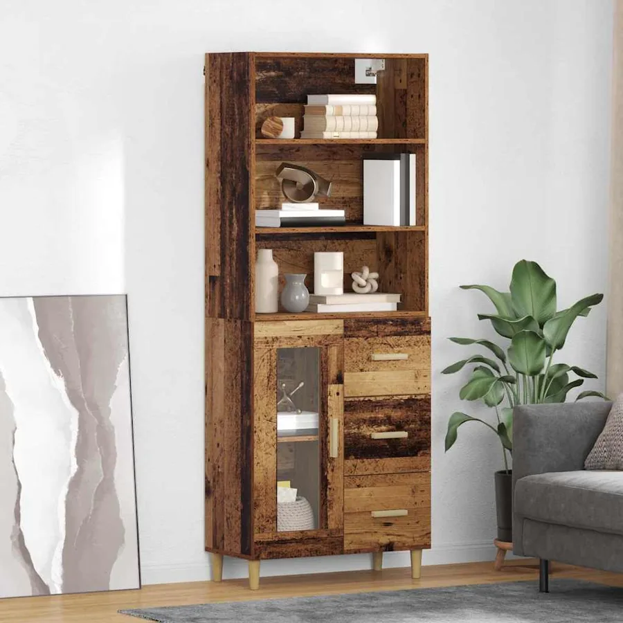 Haut Armoire Bois Ancien 69,5 x 34 x 180 cm Bois d'ingénierie