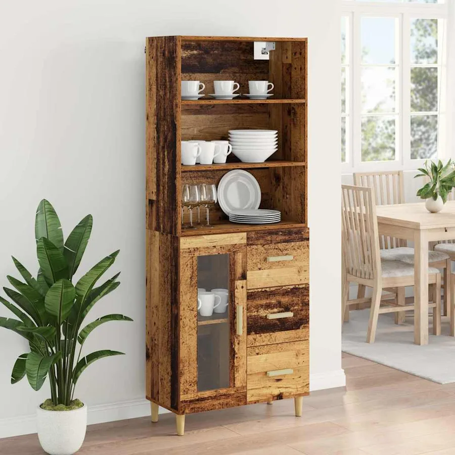 Haut Armoire Bois Ancien 69,5 x 34 x 180 cm Bois d'ingénierie - 4