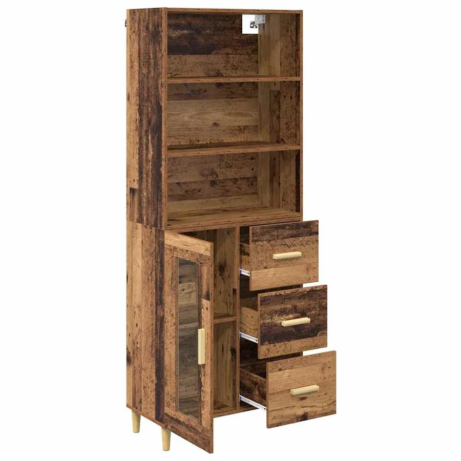 Haut Armoire Bois Ancien 69,5 x 34 x 180 cm Bois d'ingénierie - 5