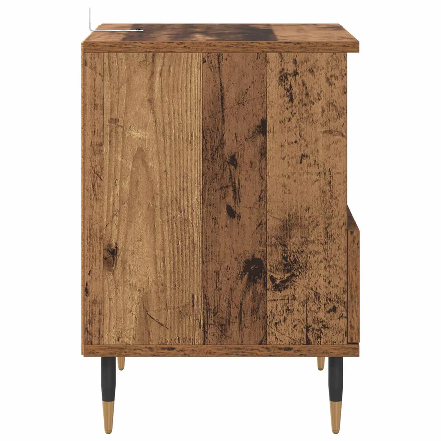 Cabinet de chevet Bois ancien 40 x 35 x 50 cm Bois d'ingénierie - 7
