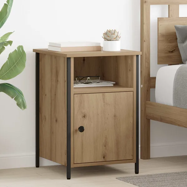 Cabinet de chevet 2 pc Chêne artisanal 40 x 42 x 60 cm