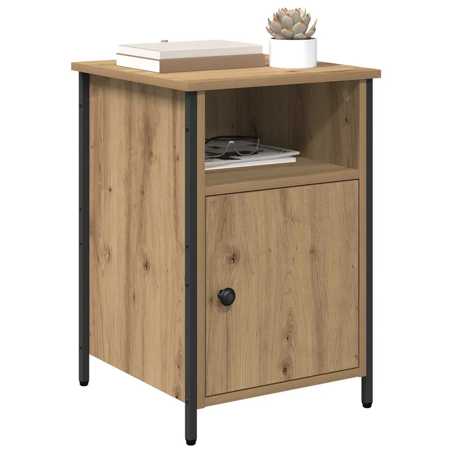 Cabinet de chevet 2 pc Chêne artisanal 40 x 42 x 60 cm - 3
