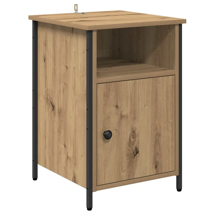 Cabinet de chevet 2 pc Chêne artisanal 40 x 42 x 60 cm - 6