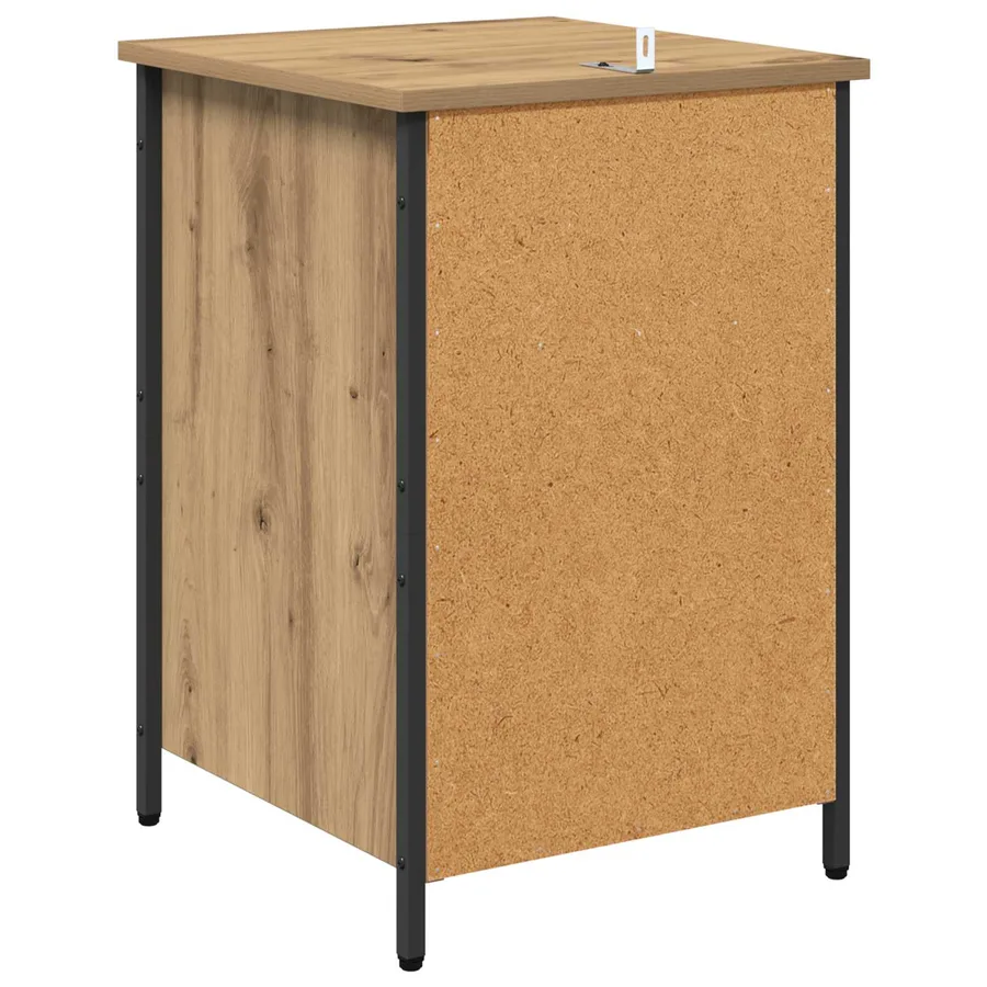 Cabinet de chevet 2 pc Chêne artisanal 40 x 42 x 60 cm - 9