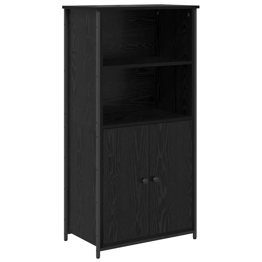 Haut Armoire Chêne noir 62 x 36 x 121,5 cm Bois d'ingénierie - 2