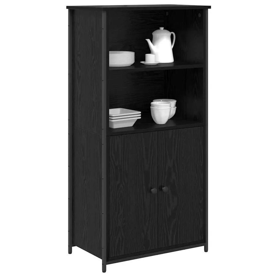 Haut Armoire Chêne noir 62 x 36 x 121,5 cm Bois d'ingénierie - 3