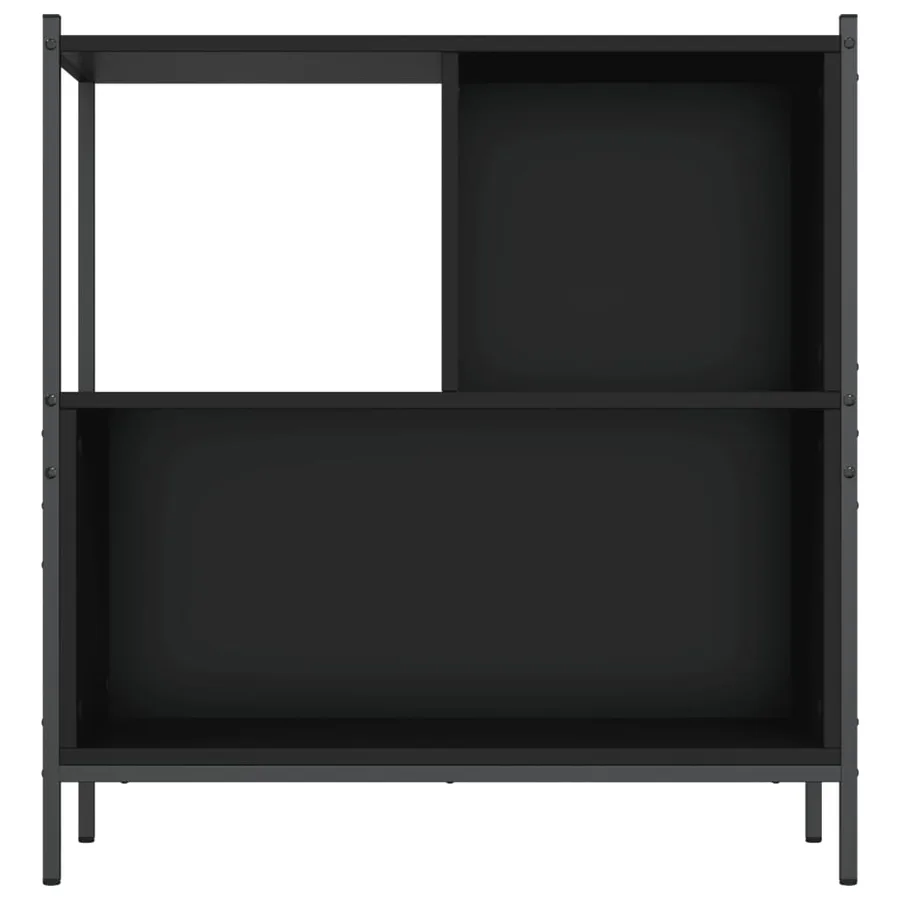 Bibliothèque noir 72x28x77,5 cm bois d'ingénierie - 5