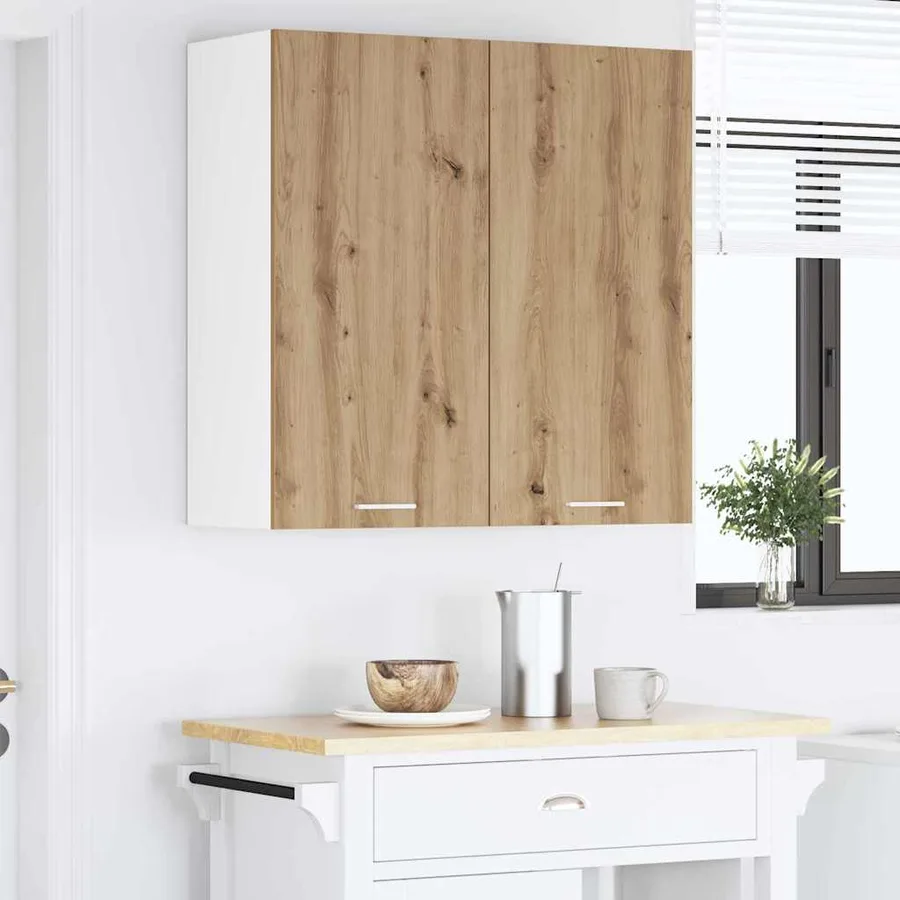 Armoire suspendue avec stockage Chêne artisanal 80 x 31 x 80 cm - 4