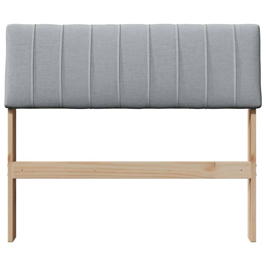 Tête de lit capitonnée Gris clair 90 cm Pin massif - 4