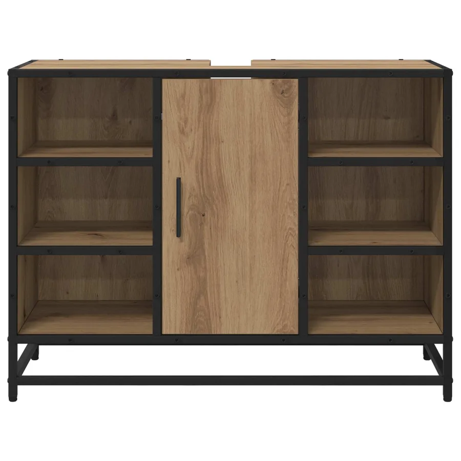 Cabinet de salle de bain Chêne artisanal 80 x 33 x 60 cm - 6