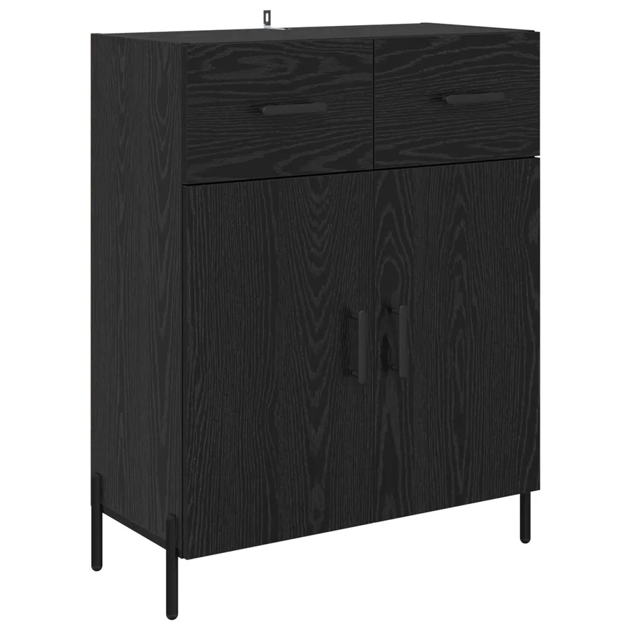 Haut Armoire Chêne noir 69,5 x 34 x 180 cm Bois d'ingénierie - 6