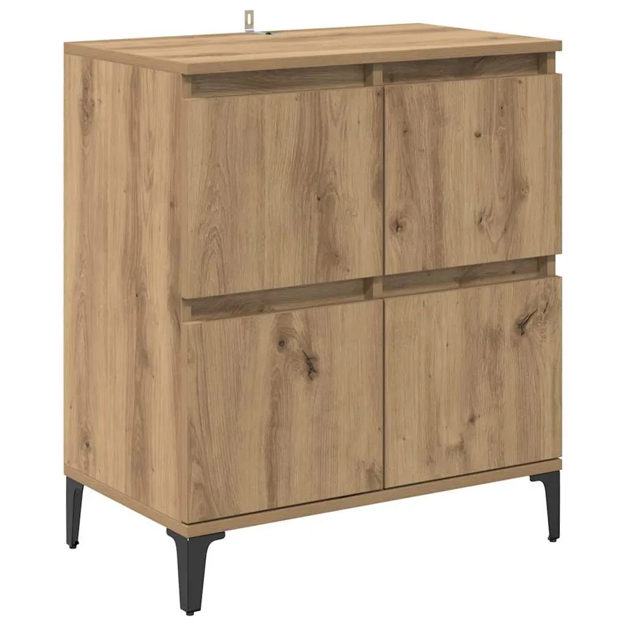 Buffets 2 pcs Chêne artisanal 60 x 35 x 70 cm Bois d'ingénierie - 7