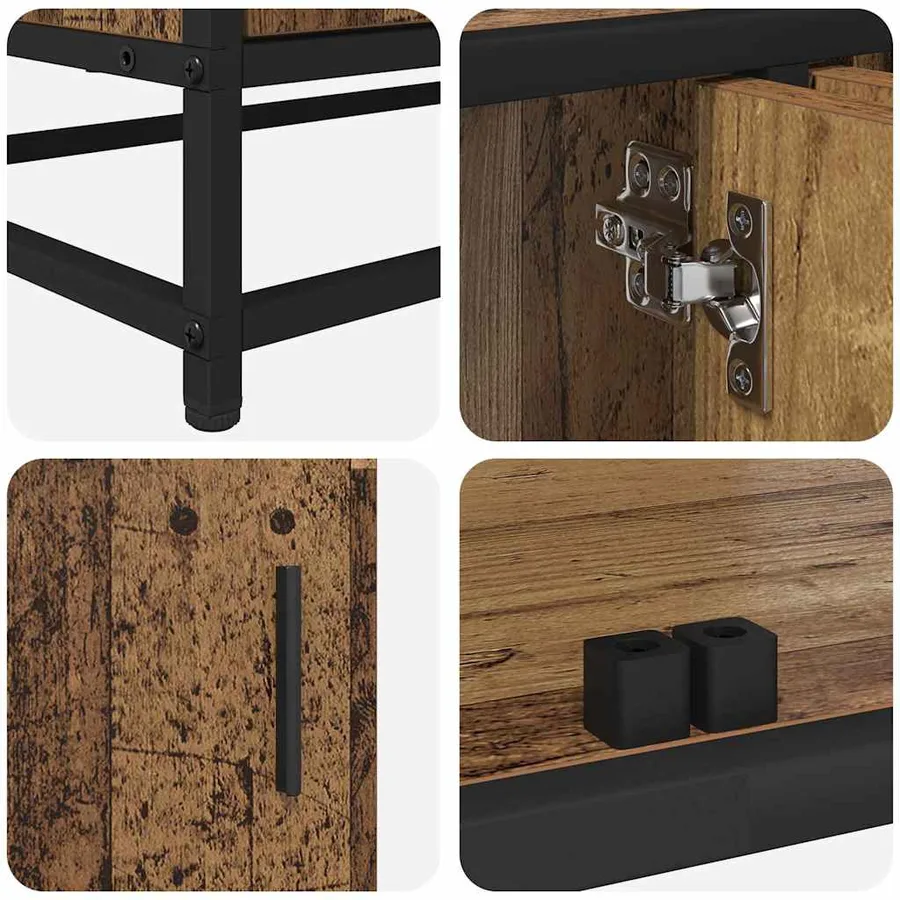 Unites TV 240 x 35 x 41 cm Bois Ancien Bois d'ingénierie - 9