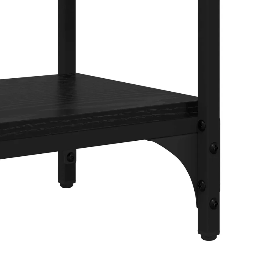 Table console Chêne noir 100 x 39 x 78,5 cm Bois d'ingénierie - 9