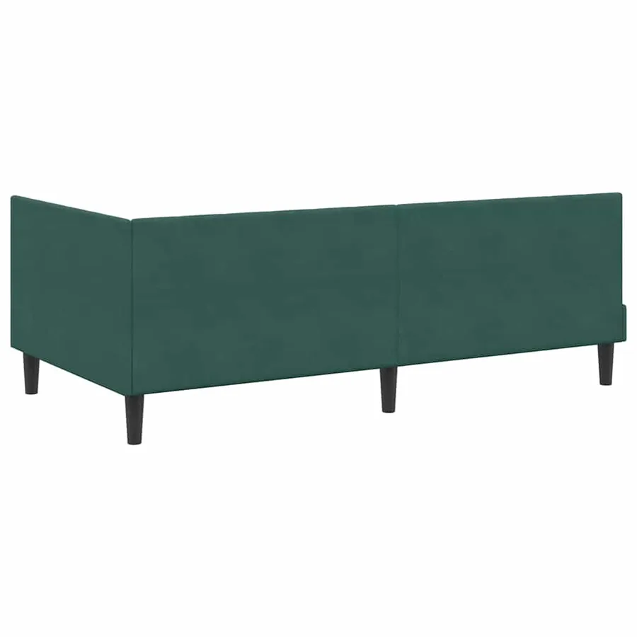 Cadre de lit d'angle avec matelas 2 pcs Vert Velours - 9