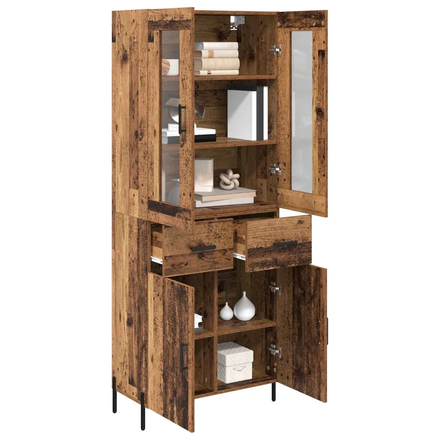 Haut Armoire Bois Ancien 69,5 x 34 x 180 cm Bois d'ingénierie - 3