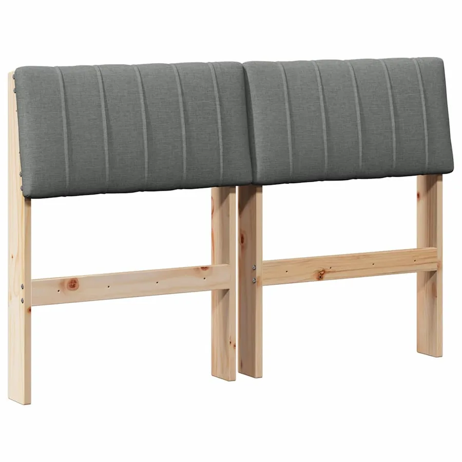 Tête de lit capitonnée Gris foncé 120 cm Pin massif - 2