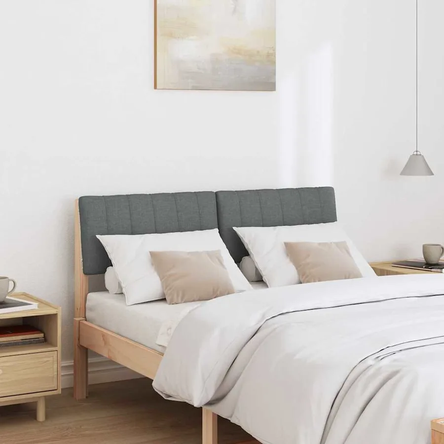 Tête de lit capitonnée Gris foncé 120 cm Pin massif - 3