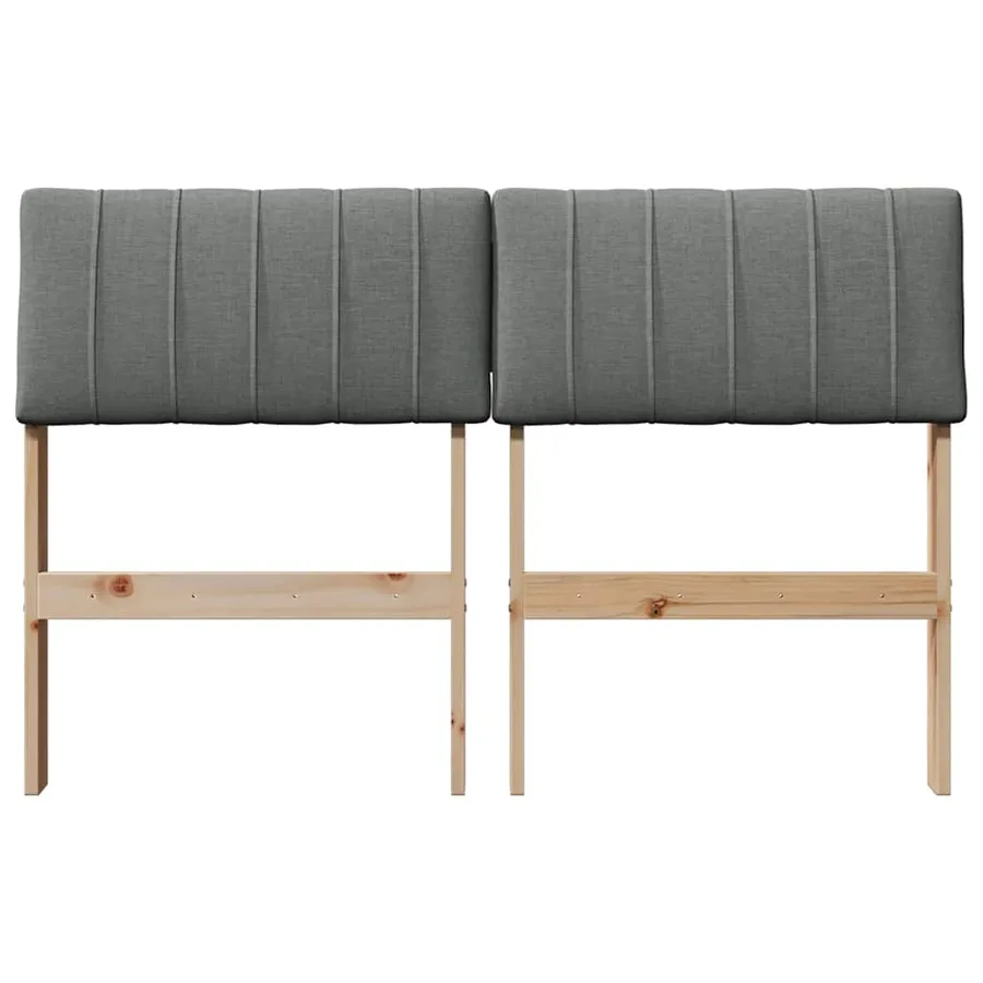 Tête de lit capitonnée Gris foncé 120 cm Pin massif - 4
