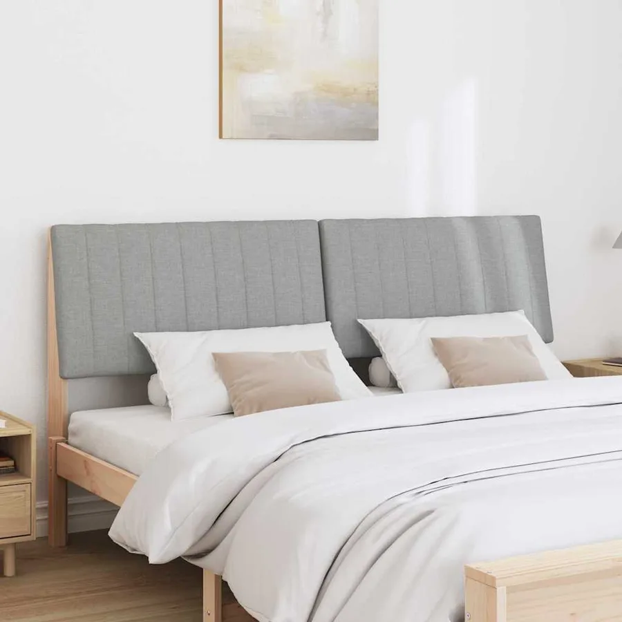 Tête de lit capitonnée Gris clair 180 cm Pin massif - 3