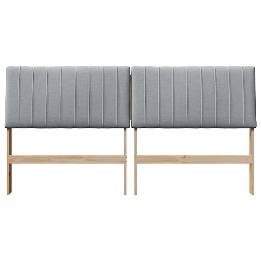 Tête de lit capitonnée Gris clair 180 cm Pin massif - 4