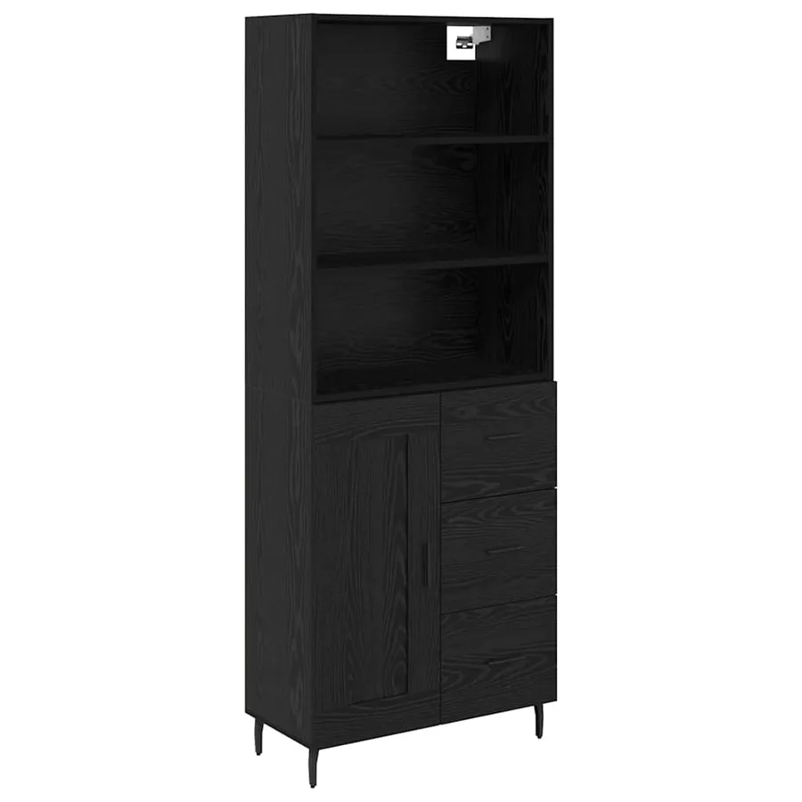 Haut Armoire avec tiroir Chêne noir 69,5 x 34 x 180 cm - 2