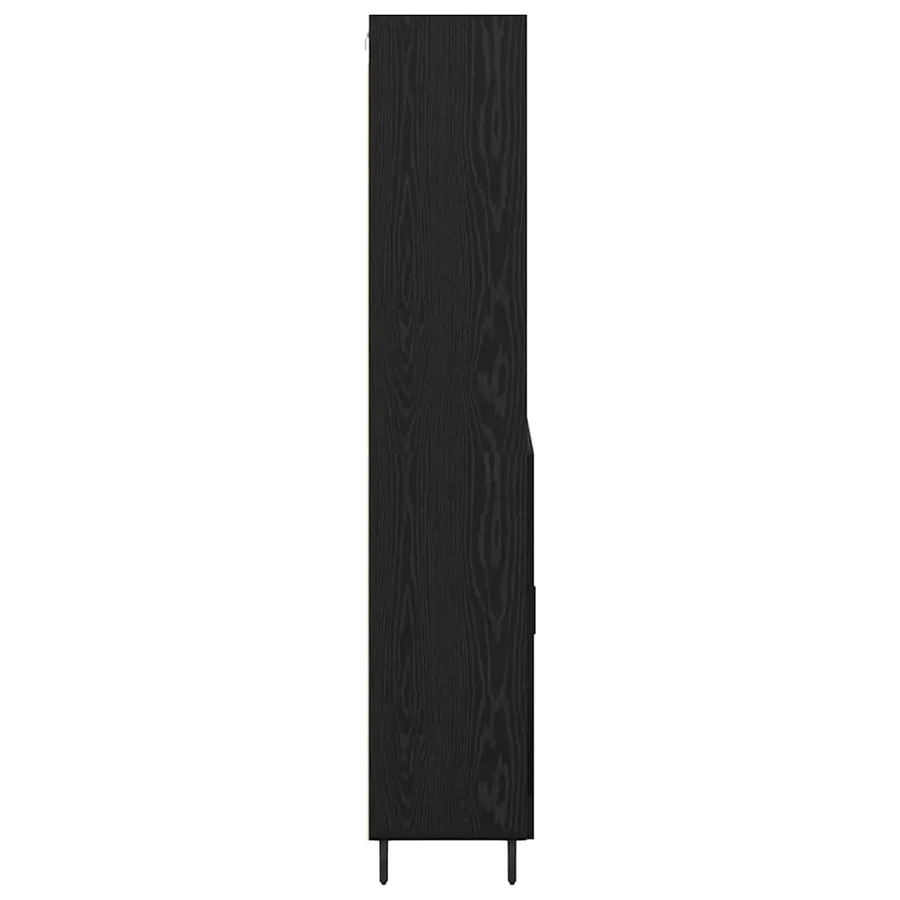 Haut Armoire avec tiroir Chêne noir 69,5 x 34 x 180 cm - 9