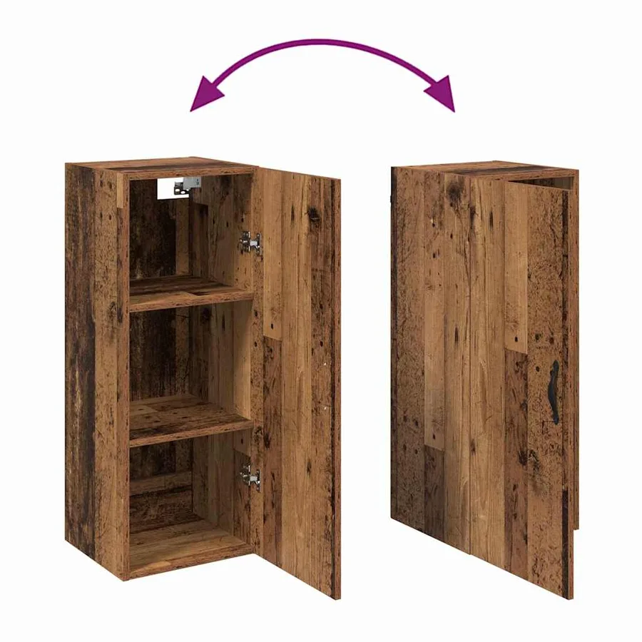 Meuble mural Bois Ancien 34,5 x 34 x 90 cm Bois d'ingénierie - 8