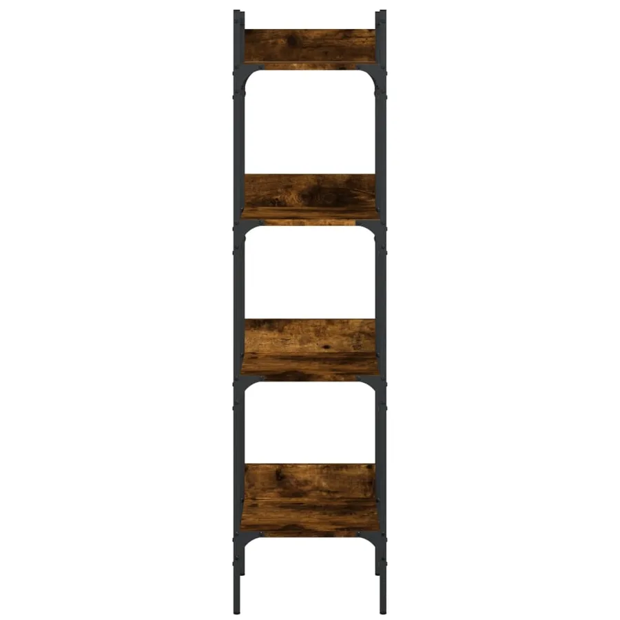 Bibliothèque à 4 niveaux chêne 35x30x138,5 cm bois d'ingénierie - 5
