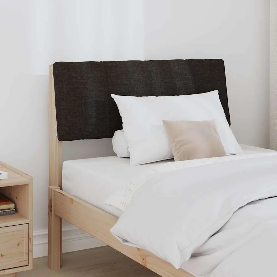 Tête de lit capitonnée Noir 75 cm Pin massif - 3