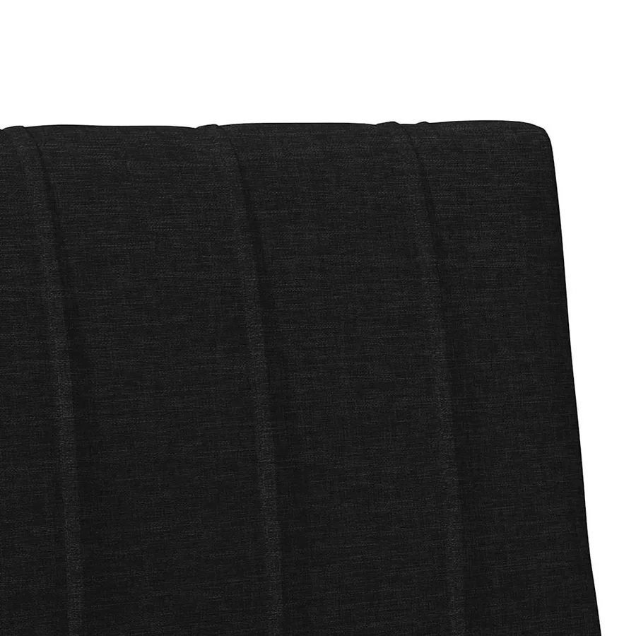 Tête de lit capitonnée Noir 75 cm Pin massif - 7