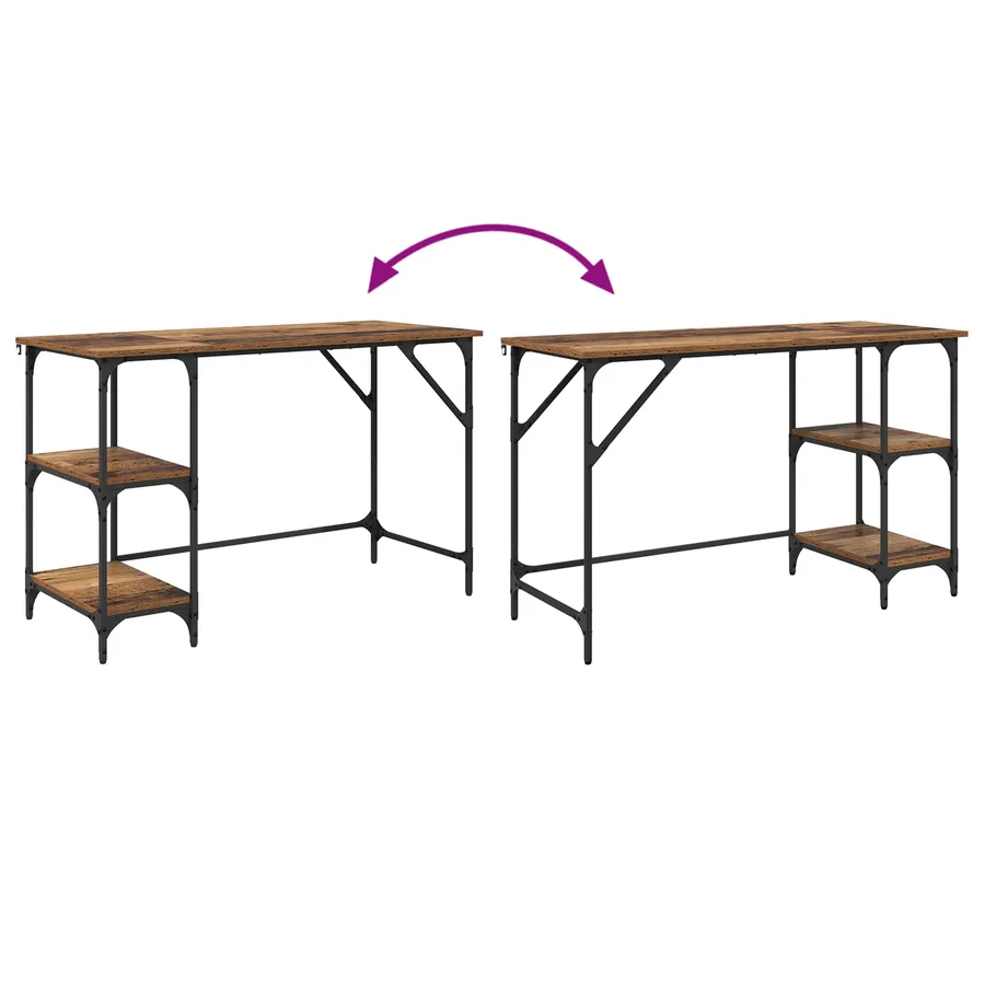 Bureau Bois Ancien 120 x 50 x 75 cm Bois d'ingénierie - 9