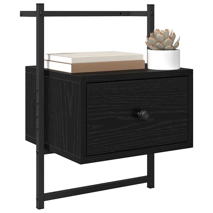 Cabinet de chevet Chêne noir 35 x 30 x 51 cm Bois d'ingénierie - 3